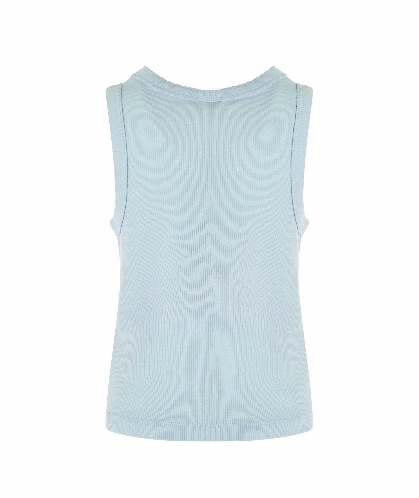 Baby Blue Cotton Girls Tank Top