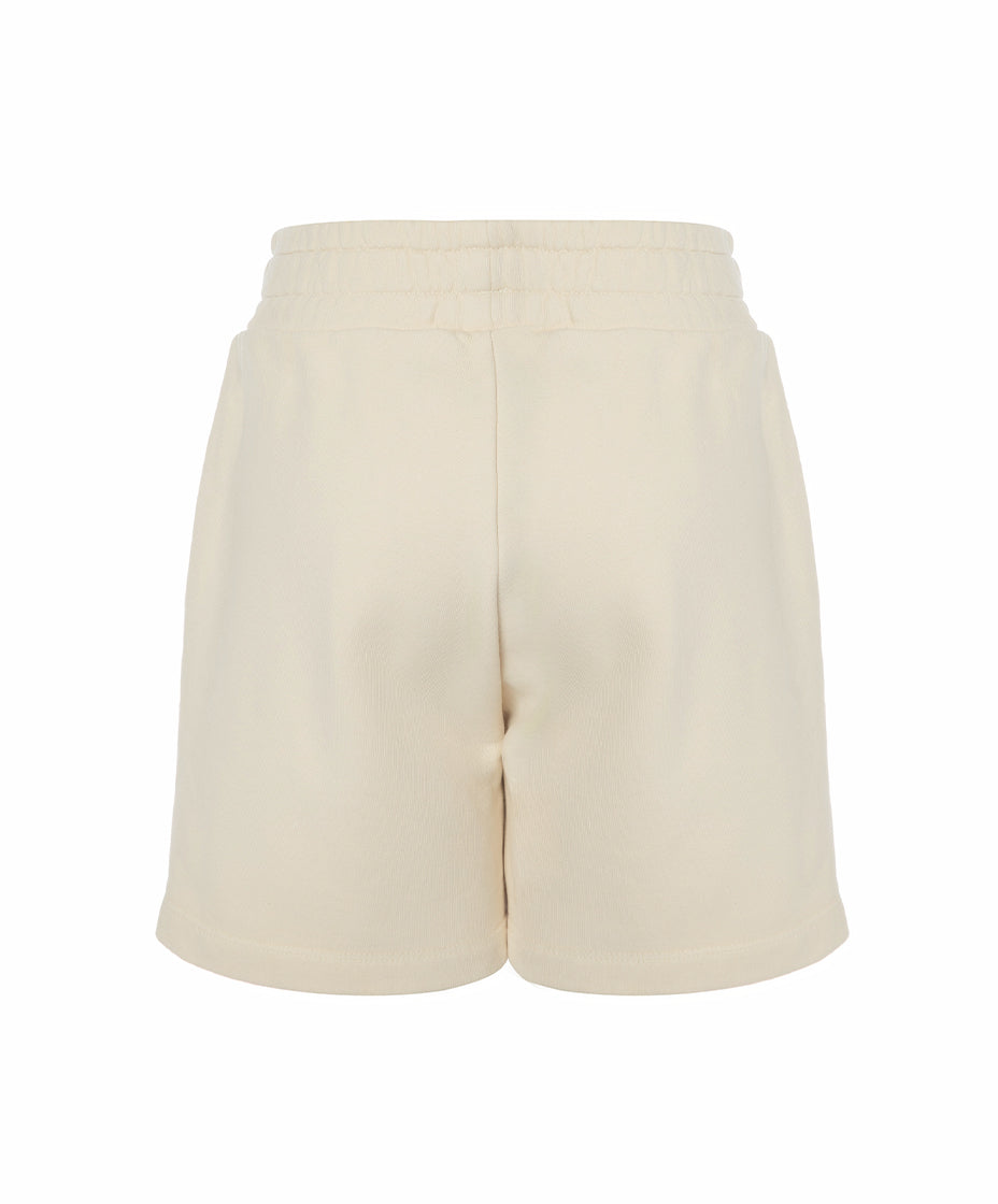 Cream Cotton Girls Shorts