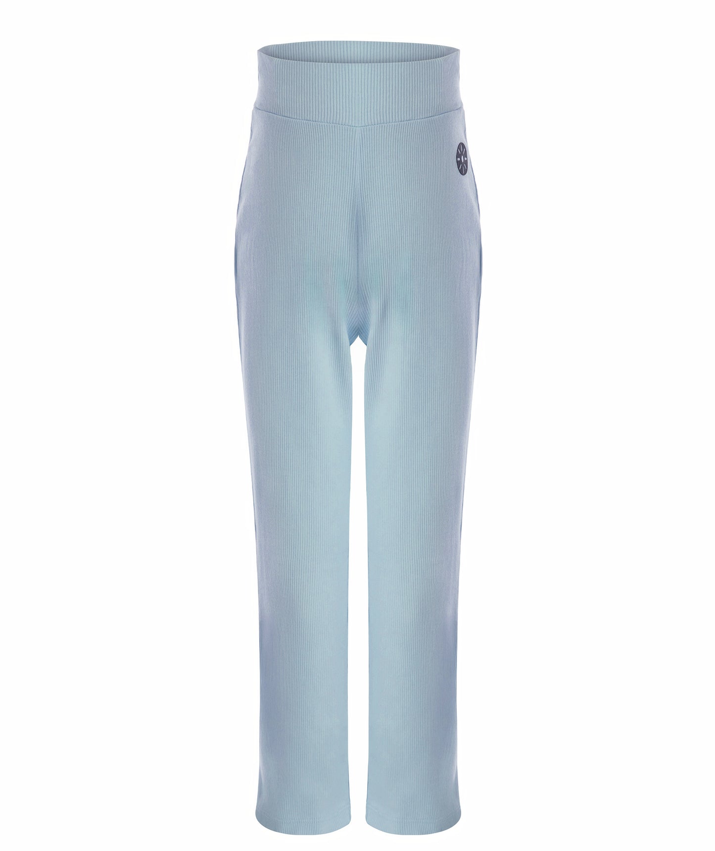 Baby Blue Cotton Flared Girls Pants