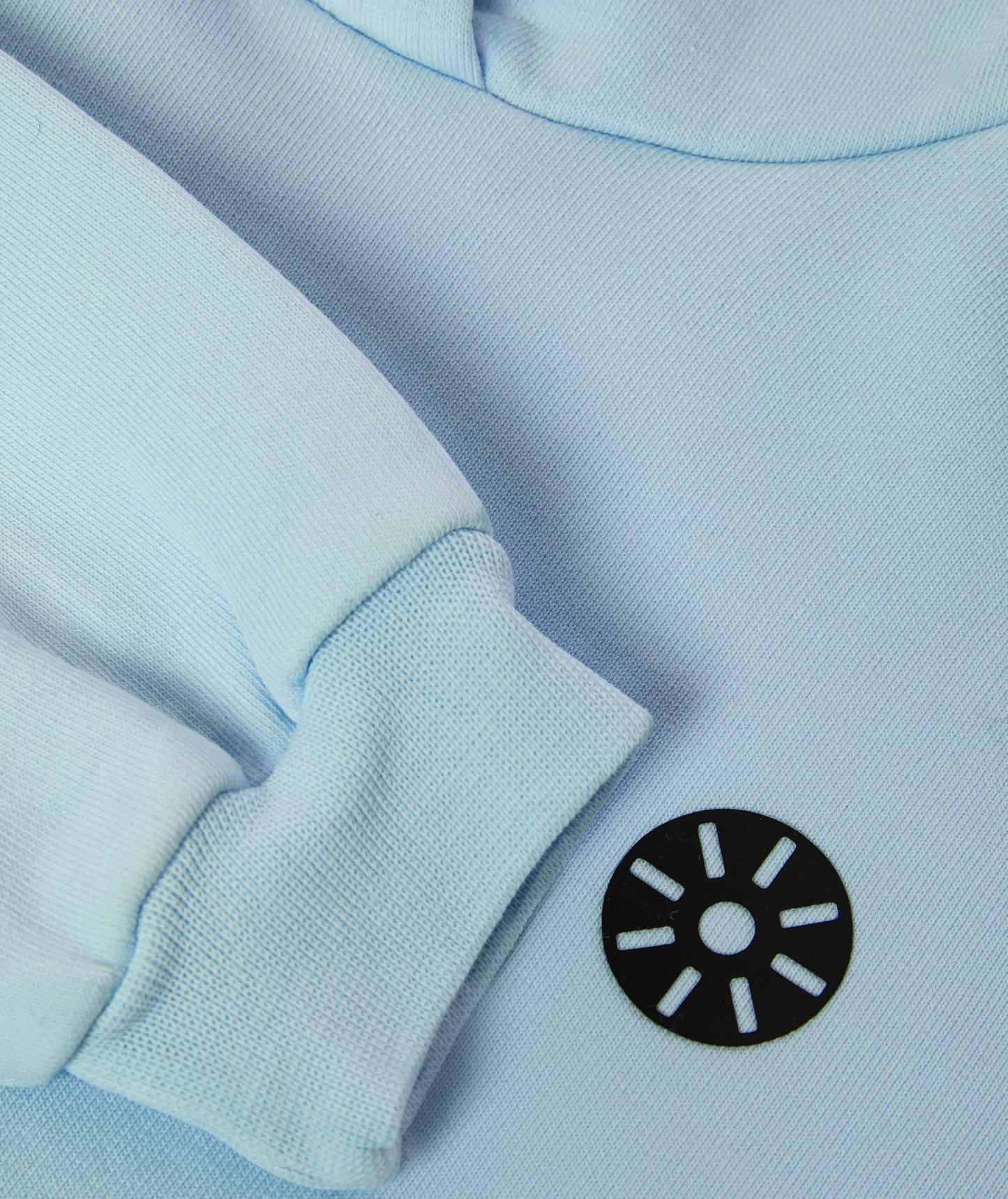 Baby Blue Cotton Girls Hoodie