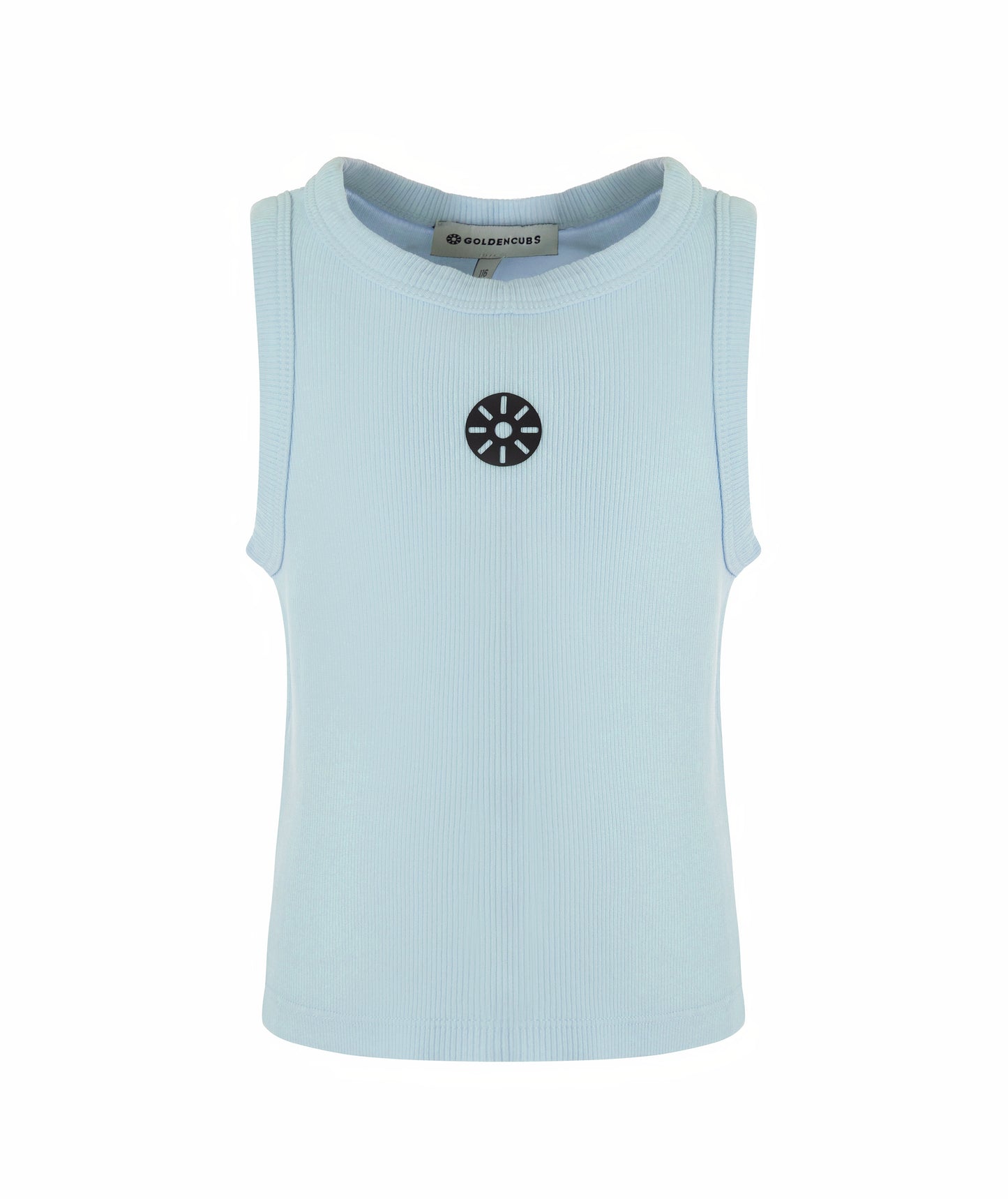 Baby Blue Cotton Girls Tank Top