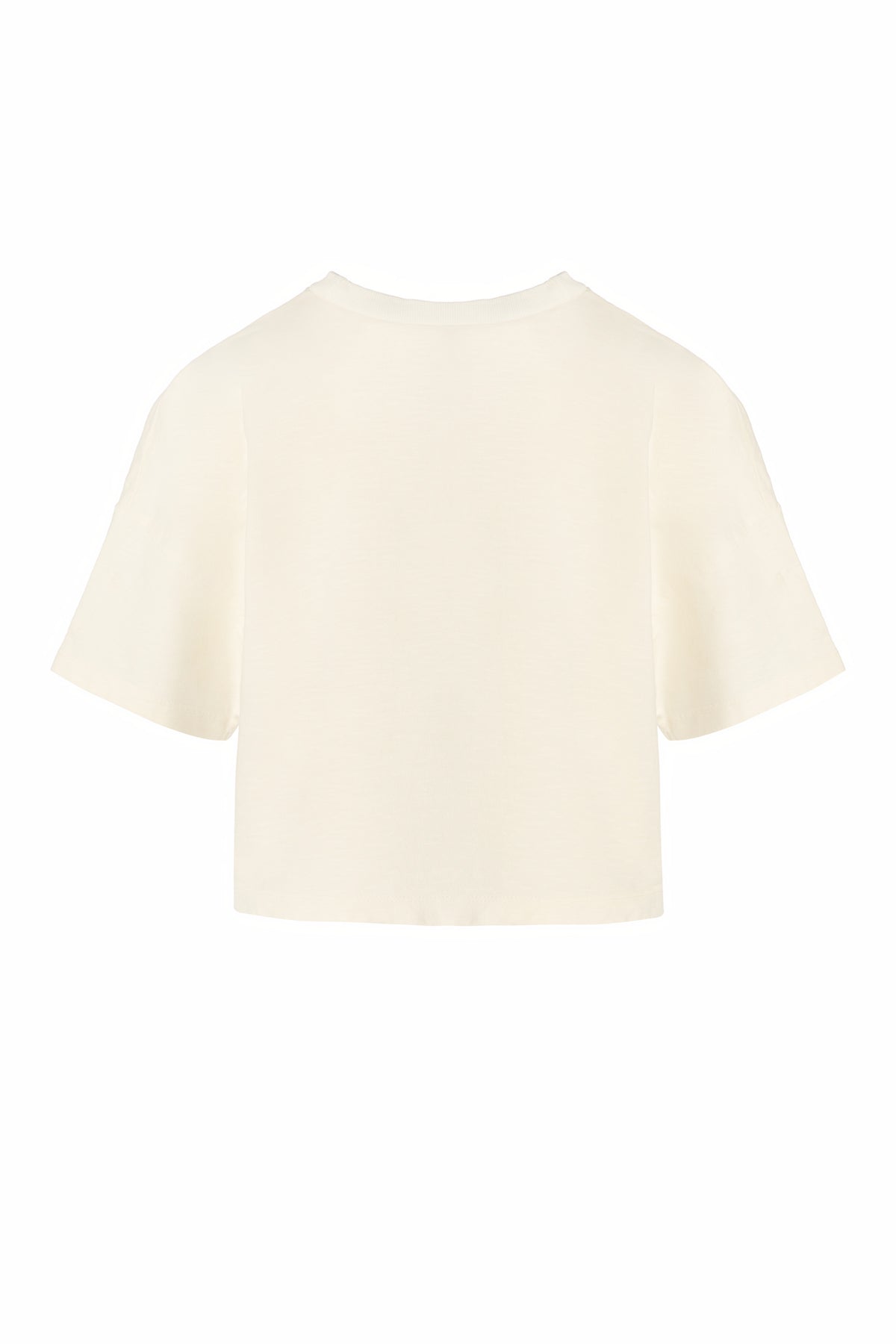 Back product image of Goldencubs white cotton boys t-shirt — clean design and relaxed fit for everyday comfort.