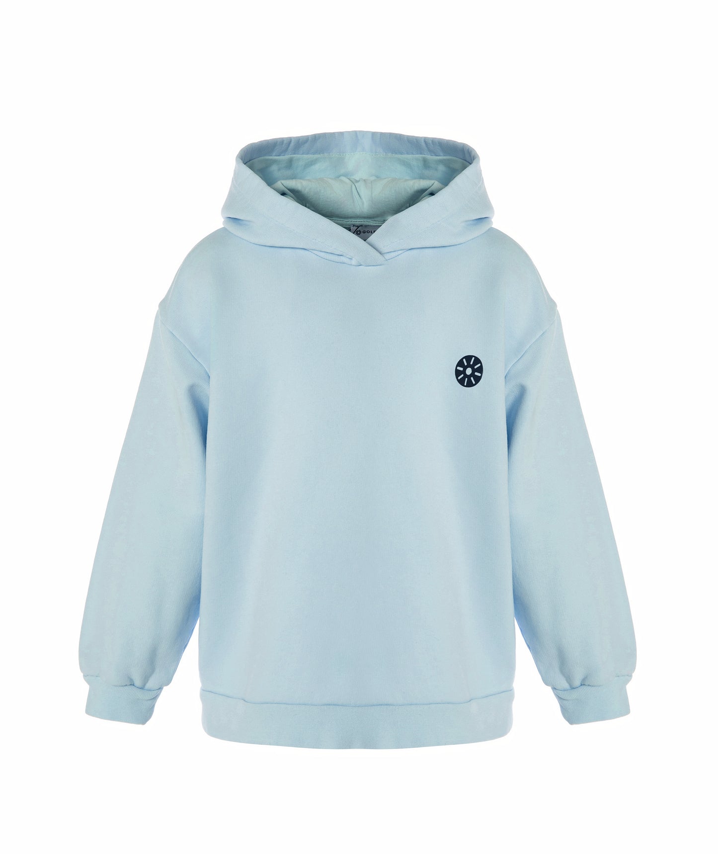 Baby Blue Cotton Girls Hoodie