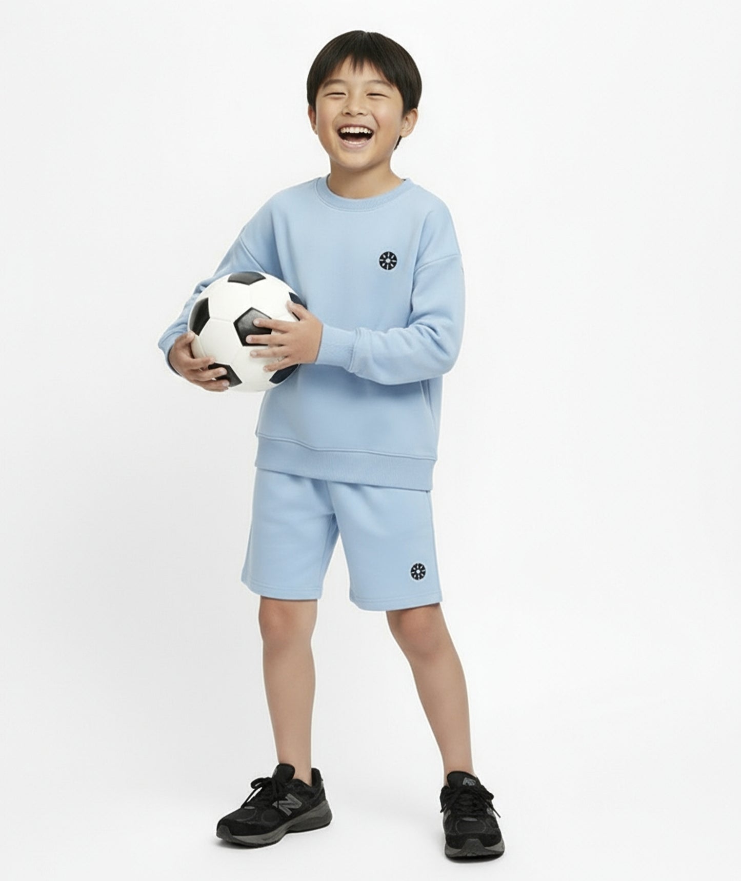 Baby Blue Cotton Boys Shorts