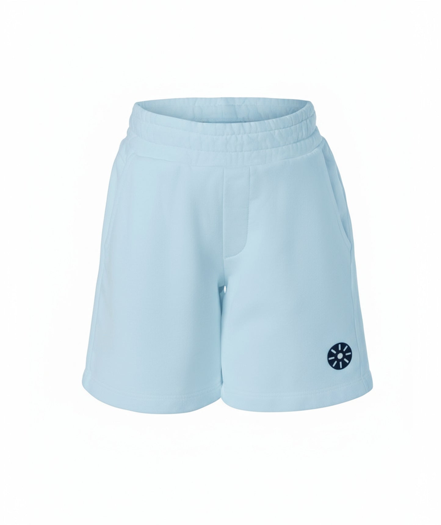Baby Blue Cotton Girls Shorts