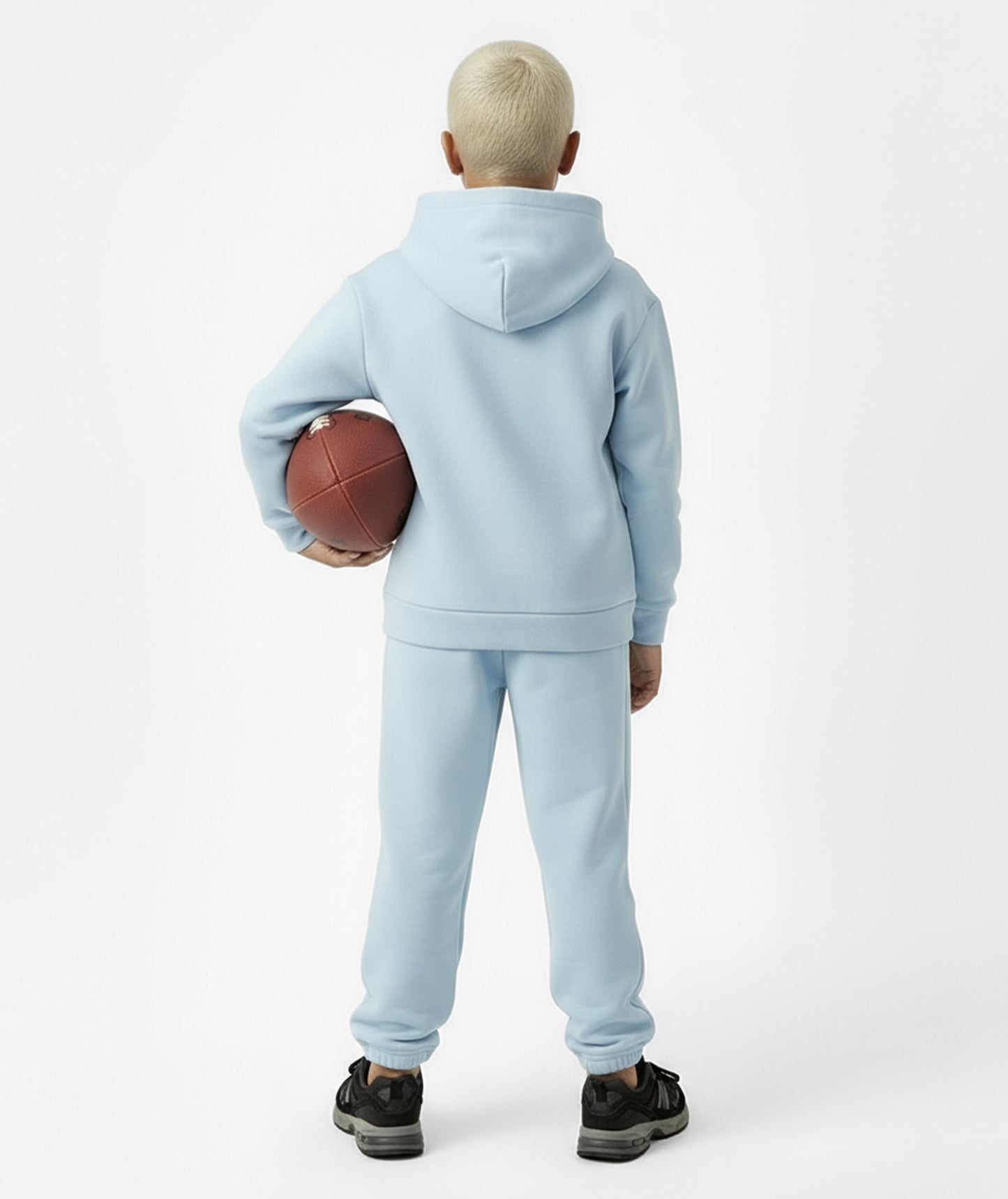 Baby Blue Cotton Boys Sweatpants