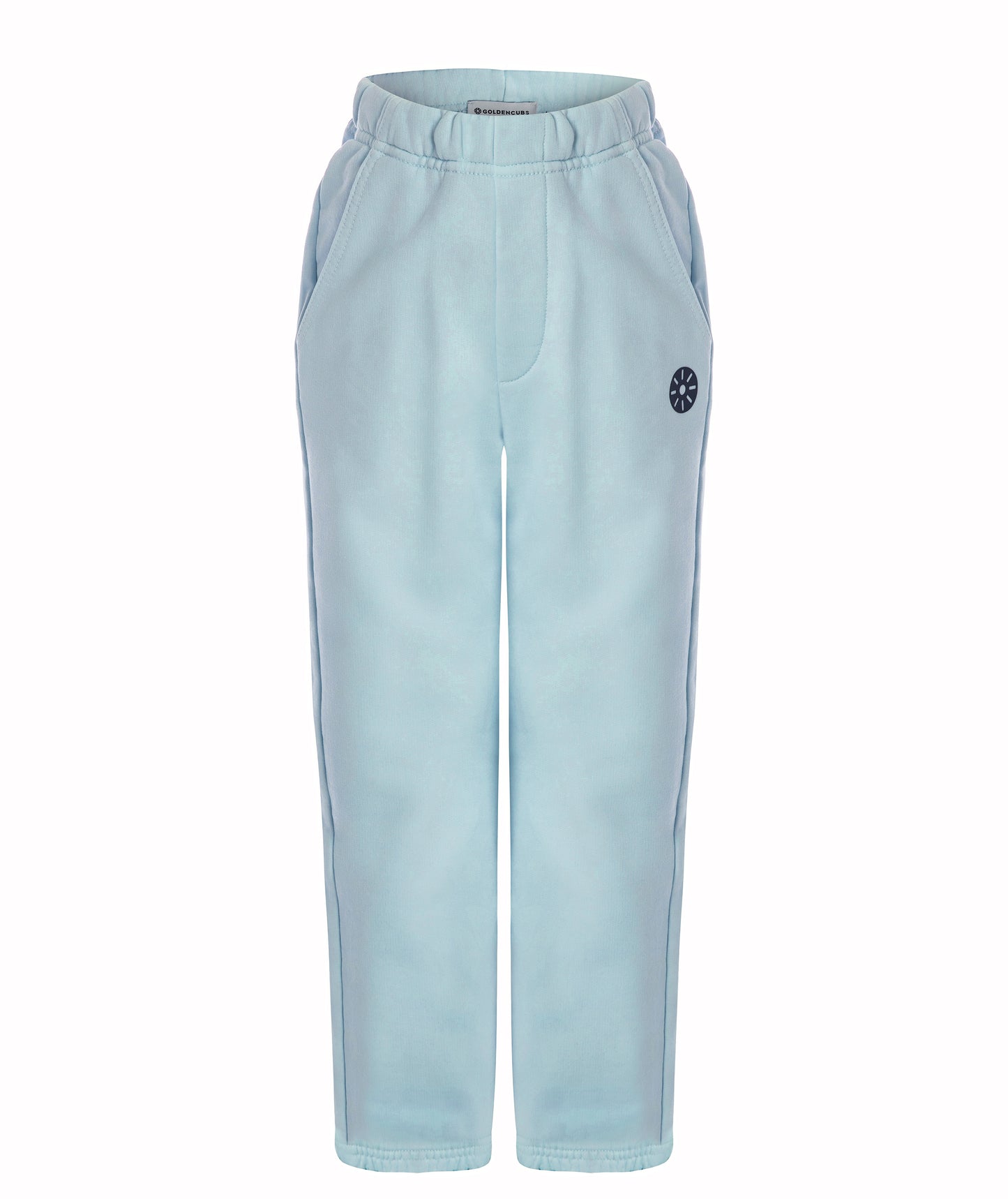 Baby Blue Cotton Girls Sweatpants