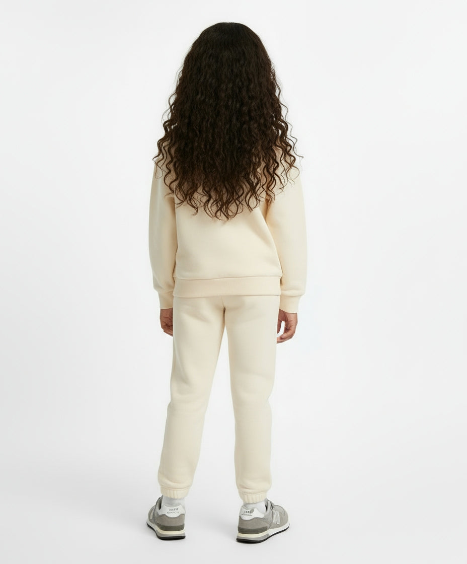 Cream Cotton Girls Sweatshirt