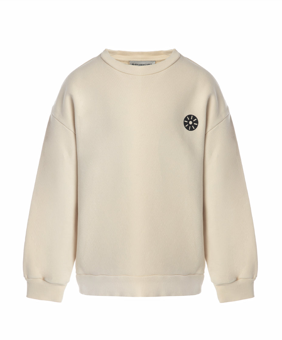 Cream Cotton Girls Sweatshirt