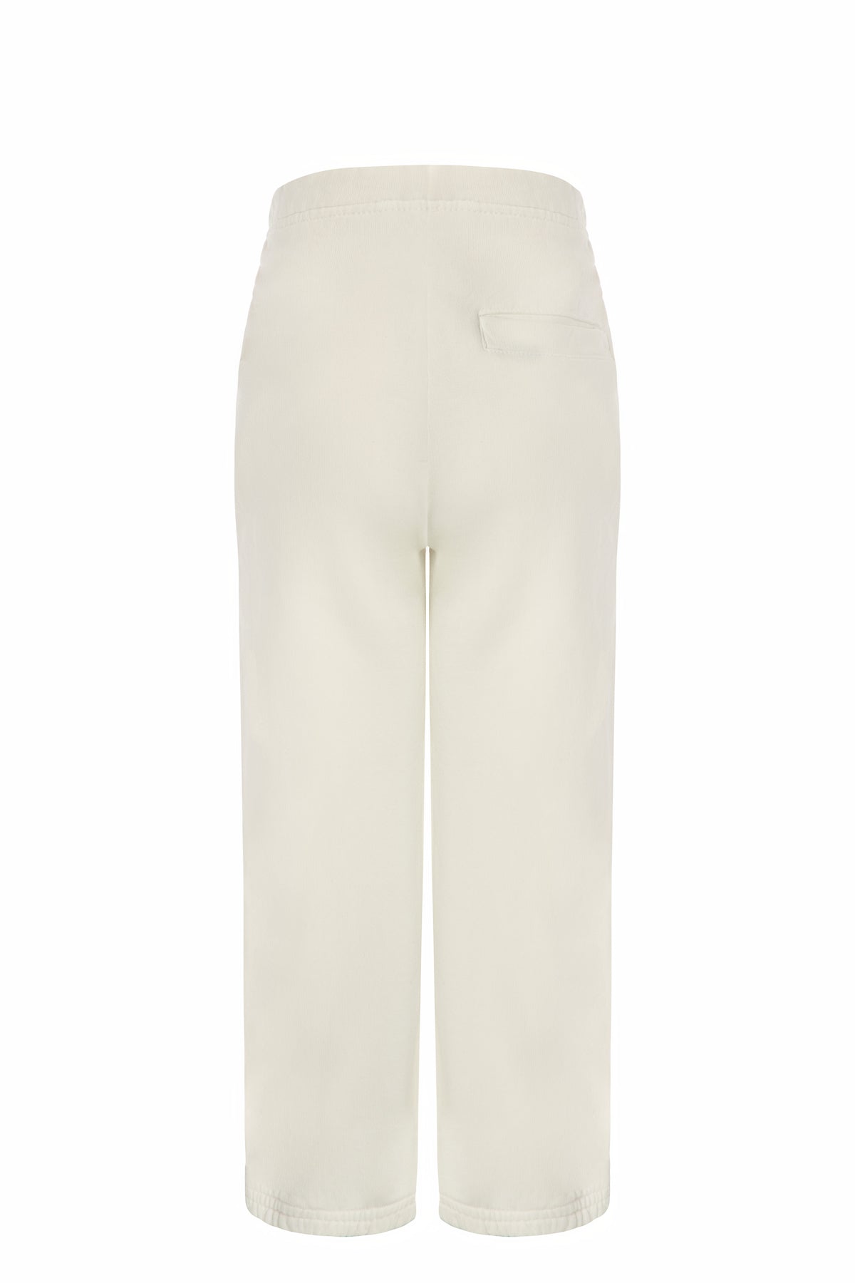 Back product image of Goldencubs white cotton boys sweatpants — minimal design with elastic waistband and back pocket detail.