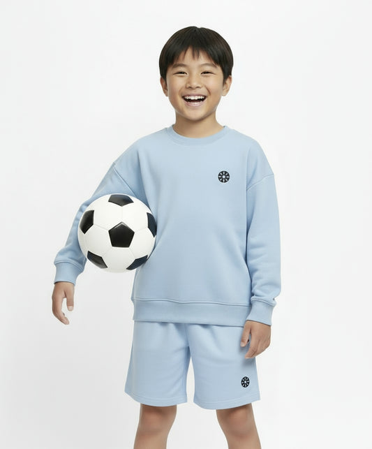Baby Blue Cotton Boys Sweatshirt
