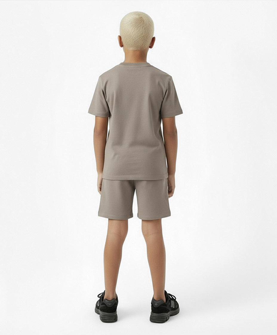 Taupe Cotton Boys Shorts