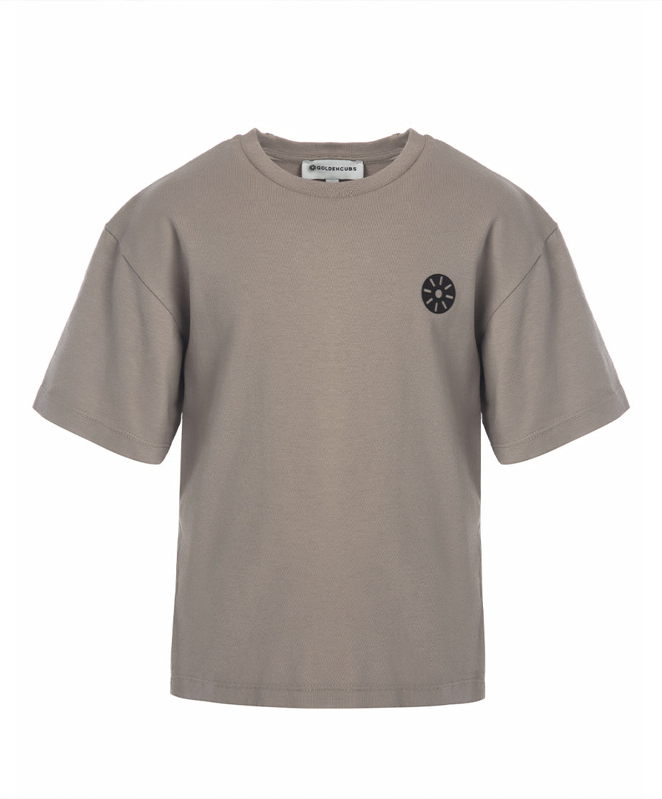 Taupe Cotton Boys T-Shirt