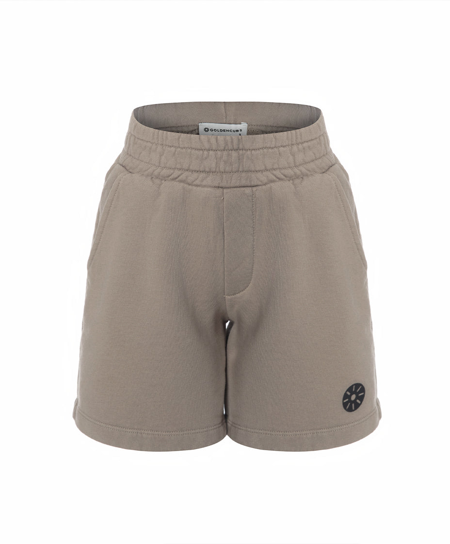 Taupe Cotton Boys Shorts