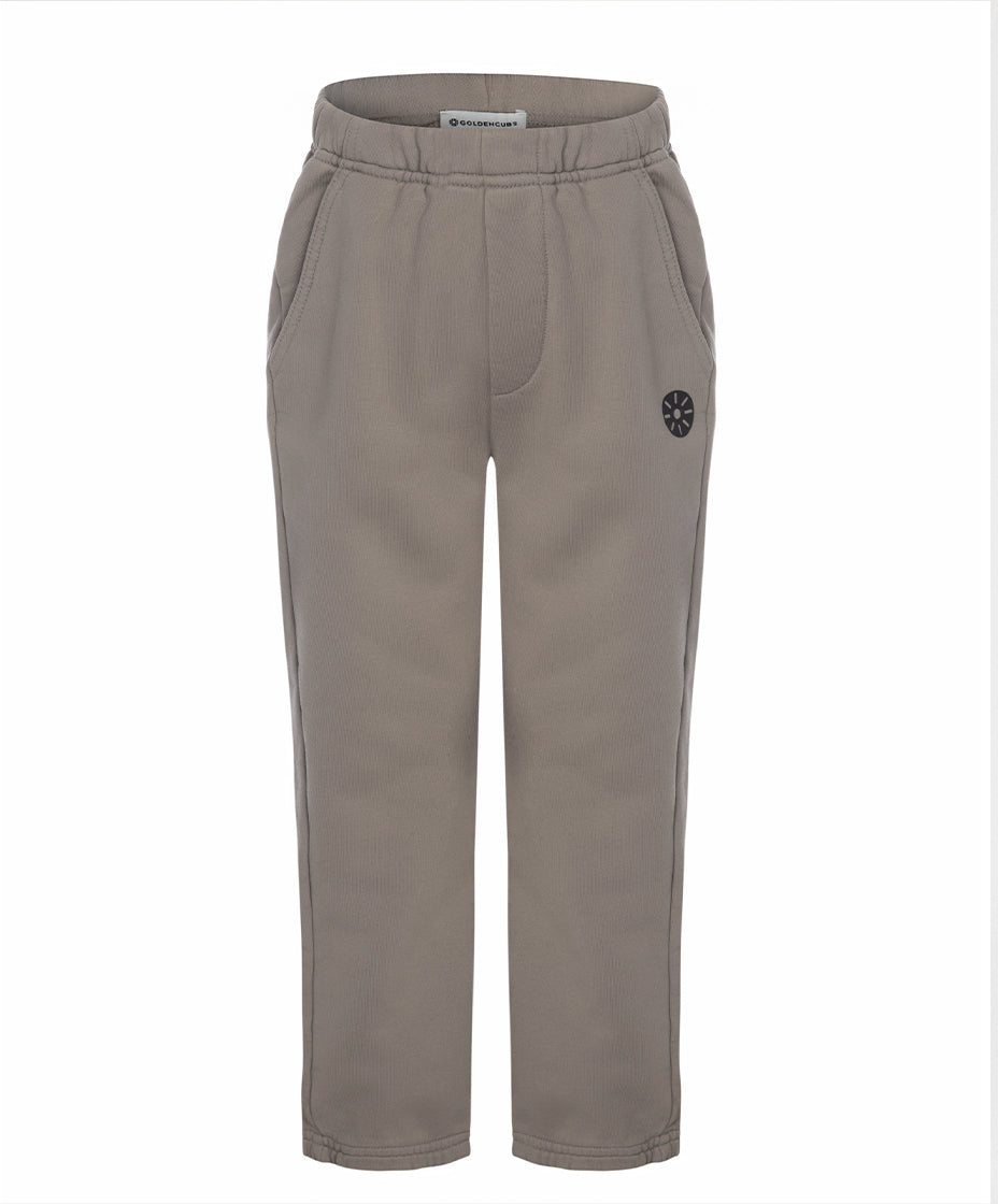 Taupe Cotton Boys Sweatpants