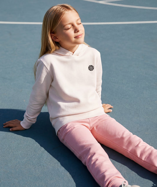 White Cotton Girls Hoodie